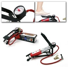 Bơm đạp chân mini dùng cho xe đạp, xe máy, ô tô