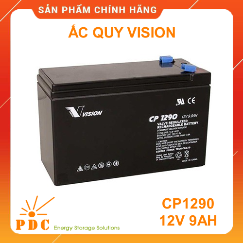 Ắc quy VISION 12V-9Ah CP1290 Cho Bộ Lưu Điện UPS