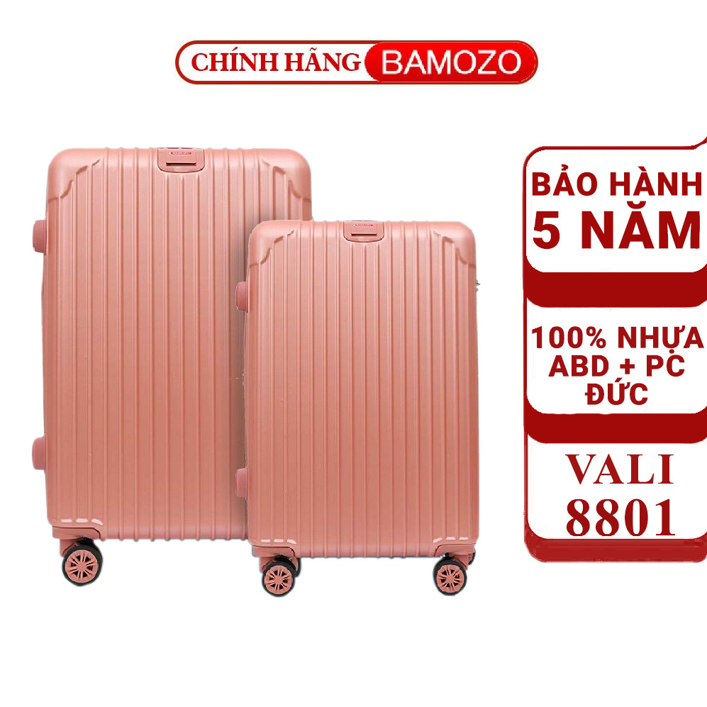 vali kéo du lịch nhựa Bamozo 8801 20inch 24inch va li Bảo hành 5 năm