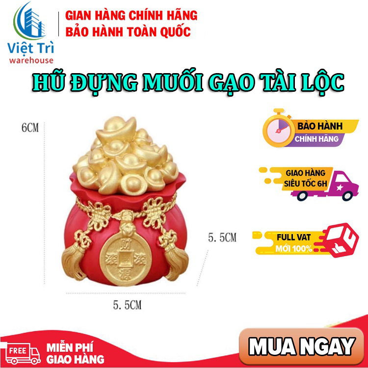 Hủ đựng muối gạo tài lộc, hũ đựng muối gạo tài lộc làm bằng sứ cao cấp, hũ đựng muối...