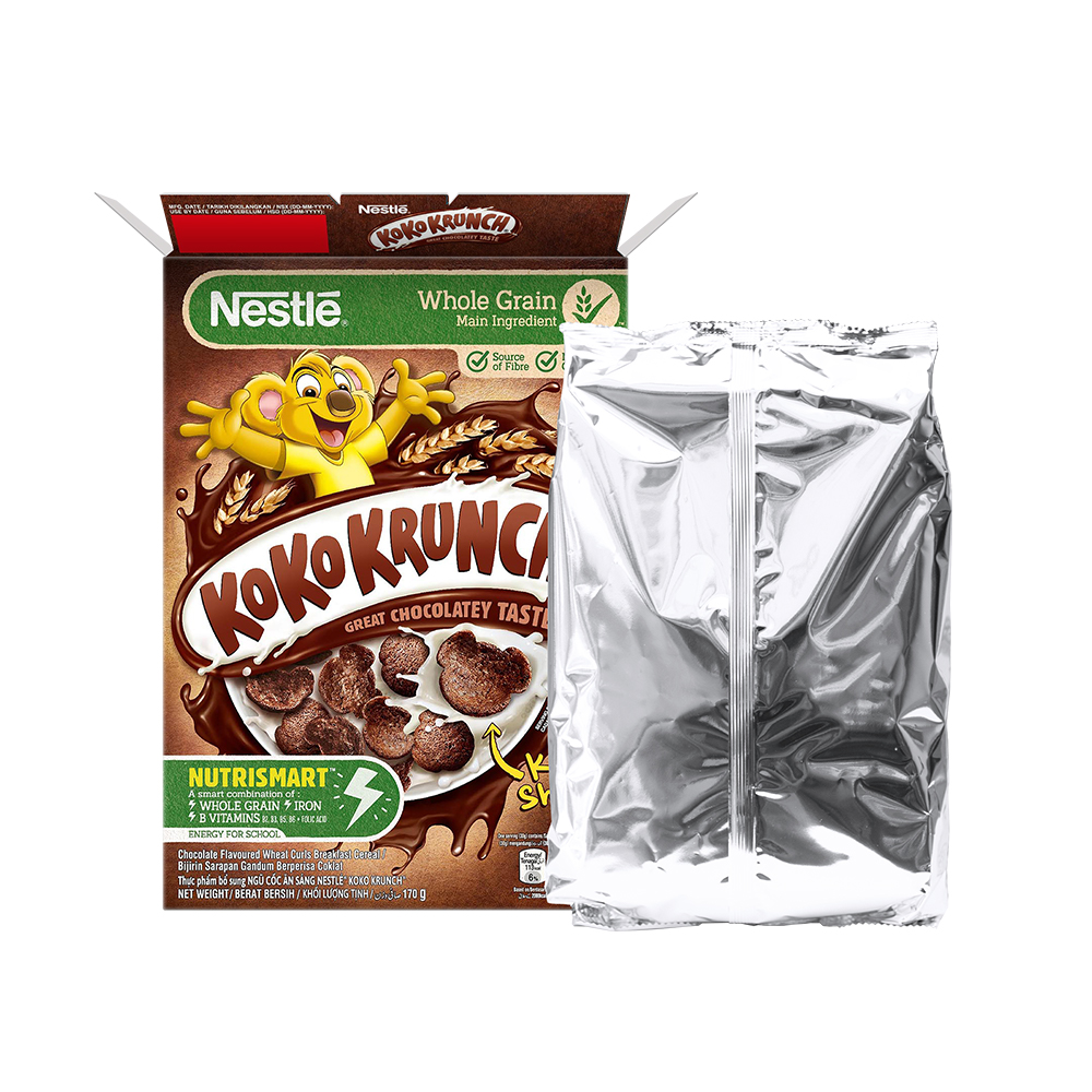 Combo 2 hộp ngũ cốc ăn sáng Nestle: 1 hộp Honey Stars (150g) + 1 Hộp Koko Krunch (170g)