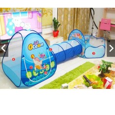 Nhà bóng chui ống 3 khoang đại dương xanh 1384 – nhà banh, quây bóng, do choi tre em