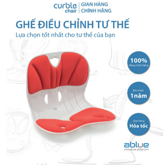 Ghế chống gù điều chỉnh tư thế ngồi Curble Chair Wider đỏ made in Korea 100% CHÍNH HÃNG ABLUE HÀN QUỐC