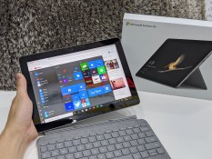 [Trả góp 0%]Microsoft Surface Go ram 4GB + 8GB SSD 64GB + 128GB 2 trong 1 kèm bàn phím và sạc chính hãng tại Playmobile