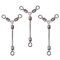 15 cái Bền hình CHỮ Y 3 Cách Lăn Xoay Lưỡi Câu Dụ Kết Nối Giải Quyết Phụ Kiện (4 #) -quốc tế