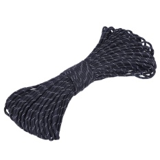 31m Reflective Multi Function Paracord Lanyard 9 Strand Core Rope for Camping Hunting (Black) – intl