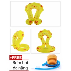 Áo phao quấn quanh người cho bé tập bơi size S + 1 bơm hơi cỡ lớn (Vàng) SYT93