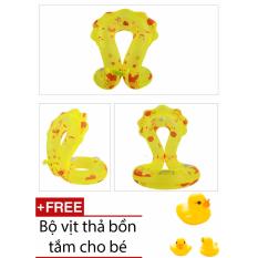 Áo phao quấn quanh người cho bé tập bơi size S + Bộ vịt thả bể bơi cho bé