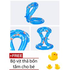 Áo phao quấn quanh người cho bé tập bơi size S + Bộ vịt thả bể bơi cho bé MLM