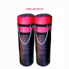 Bao cát đấm bốc cao 80 cm ( Đen phối đỏ )