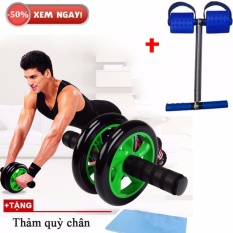 Bộ 2 món dụng cụ thể dục đa năng Tummy và con lăn tập cơ bụng (Xanh)