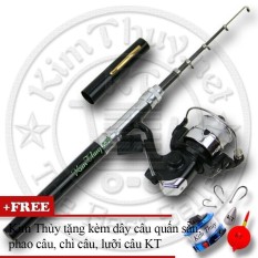Bộ cần câu bút du lịch KT Mini M1 Black 100cm (*Kim Thủy) + Kèm Máy câu đứng + Dây câu, Phao câu, Chì câu, Lưỡi câu (Miễn phí vận chuyển)