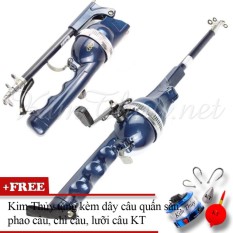Bộ Cần câu máy Xếp gọn tích hợp Máy câu KT-CX-Foldable (*Kim Thủy) + Kèm Dây câu, Phao câu, Chì câu, Lưỡi câu (Miễn phí vận chuyển)