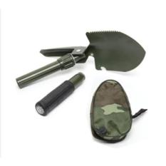 Bộ Cuốc Xẻng Du Lịch 4 in 1 (Xanh Rằn Ri)
