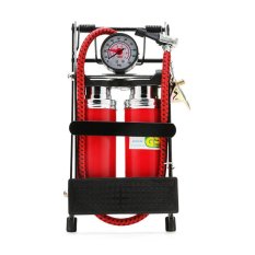 Bơm đạp chân đôi 2 bitton cao cấp Tienich168 TI177 (Đỏ)