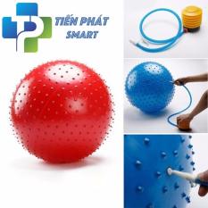 Bóng tập yoga cao cấp có gai 65cm + Tặng bơm tay mini