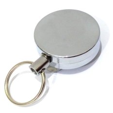 BU Teamtop Metal Retractable Pull Chain Reel ID Card Badge Keychain Holder Recoil Belt Clip – intl