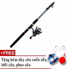 Cần Máy Câu Cá 2m1 + Tặng kèm 100m cước, phao, chì , lưỡi câu