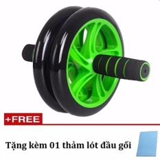 Con lăn tập bụng AB 2 bánh + Tặng kèm 1 thảm lót đầu gối