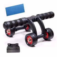 Con lăn tập cơ bụng 4 bánh cỡ lớn cao cấp – Tặng kèm Thảm lót +Tấm chặn nhựa