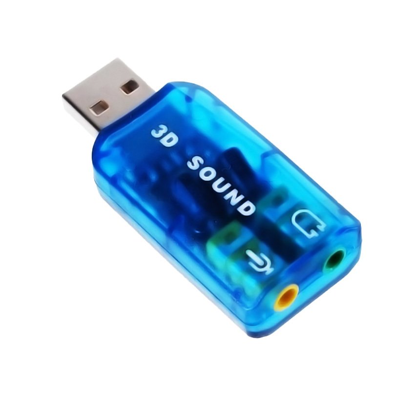 Đầu chuyển USB ra sound 2.1 âm thanh 3D Sound AUDIO DOCK (Xanh)