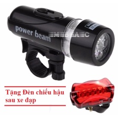 Đèn pin gắn xe đạp + Tặng kèm Đèn chiếu hậu 5 LED WJ-101 (Đen đỏ)