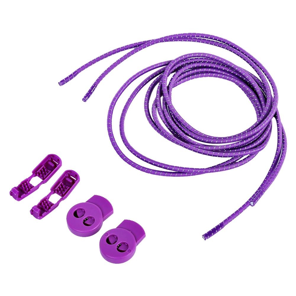 Durable Shoe Lock Lace No Tie Latchet Roller Skate Parts (Purple) -
intl
