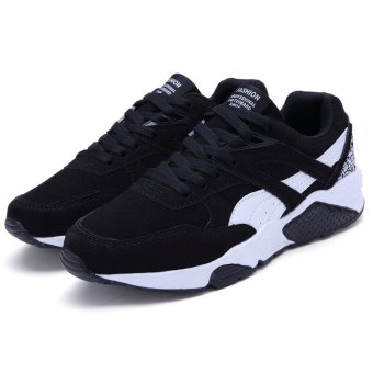 Fashion Casual Men Lace Up Running Sneakers Shoes (BLACK) - Intl July 2018 - 4 Fashion Casual Men Lace Up Running Sneakers Shoes (BLACK) - intl - 4