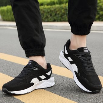 Fashion Casual Men Lace Up Running Sneakers Shoes (BLACK) - Intl July 2018 - 5 Fashion Casual Men Lace Up Running Sneakers Shoes (BLACK) - intl - 5