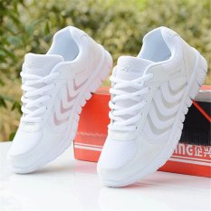Hot 2016 Dành Cho Nữ Thoáng Khí Giày Thể Thao Nữ Chạy Bộ Đèn Giày Cho Nữ Giày Nữ 35-43 (Trắng) -quốc tế