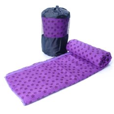 Khăn trải thảm tập Yoga với hạt PVC chống trơn GocgiadinhVN (Tím)