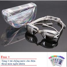Kính bơi Shenyu tráng bạc chống tia UV KB 1010 (Bạc) tặng túi chống nước điện thoại