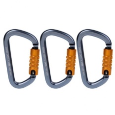 MagiDeal 3 Piece 28KN D-Ring Aluminum Carabiner Twist Locking Mountaineering Climbing – intl