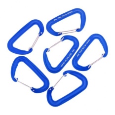 MagiDeal 6 cái 12KN Dây Nhôm Cửa Móc Đa Năng cho Võng Cắm Trại Đi Bộ Đường Dài Màu Xanh-quốc tế