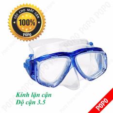 Mặt nạ lặn CẬN 3.5 độ, mắt kính CƯỜNG LỰC LEPIN Sports