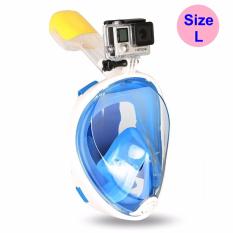Mặt nạ lặn Full Face Size L gắn được GOPRO, SJCAM tầm nhìn 180 độ, Ống thở gắn liền ngăn nước – POPO Sports