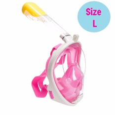 Mặt nạ lặn Full Face Size L gắn được GOPRO, SJCAM tầm nhìn 180 độ, Ống thở gắn liền ngăn nước POPO Collection