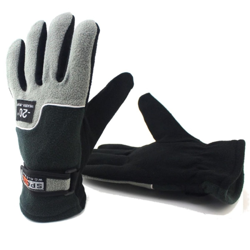 Hình ảnh Mens Thermal Winter Warm Motorcycle Outdoor Sports Gloves Black - intl