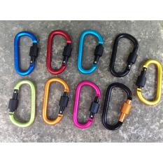 Móc khóa đa năng có ren chốt (8cmx4cm), chất liệu nhôm, màu ngẫn nhiên