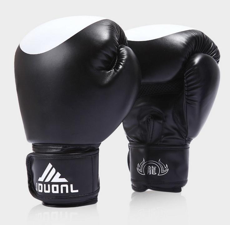 New PU Fight MMA Boxing Gloves Practice Training Muay Thai Sanda Punching Bag (Black) - intl