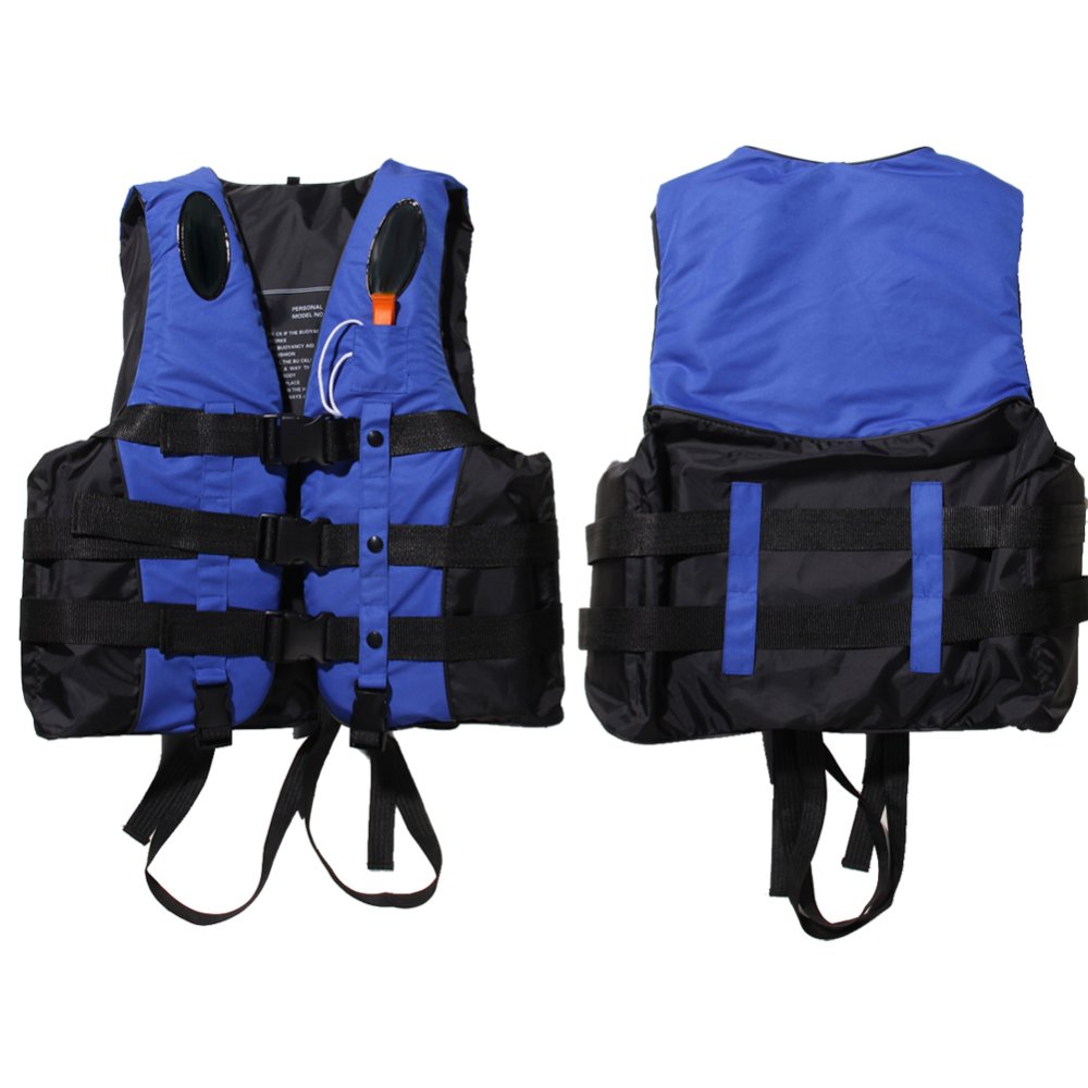 Polyester Adult Life Jacket Universal Swimming Boating(Blue S) - intl