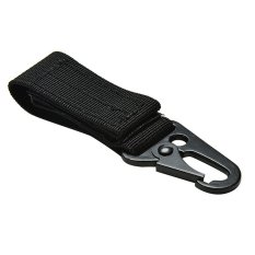Thực tế Quân Sự Nylon Móc Chìa Khóa Webbing Molle Khóa Treo Dây Kẹp Carabiner Đen-quốc tế