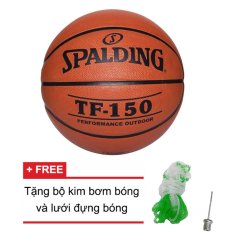 Quả bóng rổ Spalding TF150 Performance Outdoor Size 6 (Ngoài trời) + Tặng bộ kim bơm bóng và lưới đựng bóng