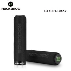 Rockbros Đi Xe Đạp Cầm Núi Đường Xe Đạp Tay Cầm Xe Đạp Khóa Ốp Bọt Biển Tay Cầm Mềm Sillicone Chống Sốc -hấp thụ Hai Phong Cách (BT1001 Đen) -quốc tế