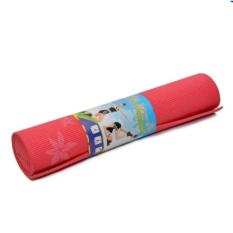 Thảm tập Gym và Yoga cao cấp hoa văn 6mm kèm túi đựng thảm (Hồng)