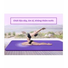 Thảm Tập Yoga Đa Năng Cao Cấp loại 10mm ( tím)Tặng Kèm Túi Loại Mới _ kích thước dài 1m75 x 61cm x10cm