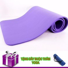 Thảm Tập Yoga TPE Siêu Bền Loại Dày 10mm (xanh tặng dây đeo)