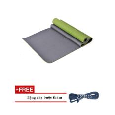 Thảm tập yoga Zeno 2 lớp TPE cao cấp (Xanh lá)