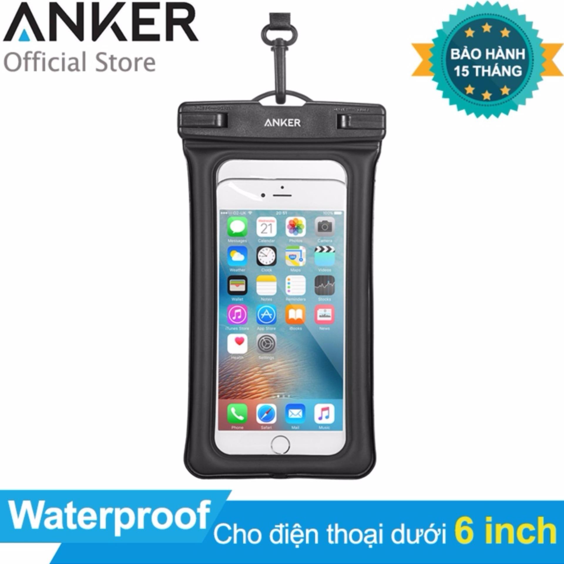 Túi chống nước ANKER Waterproof Case cho điện thoại dưới 6 inch (Trong suốt) - Hãng Phân Phối Chính Thức