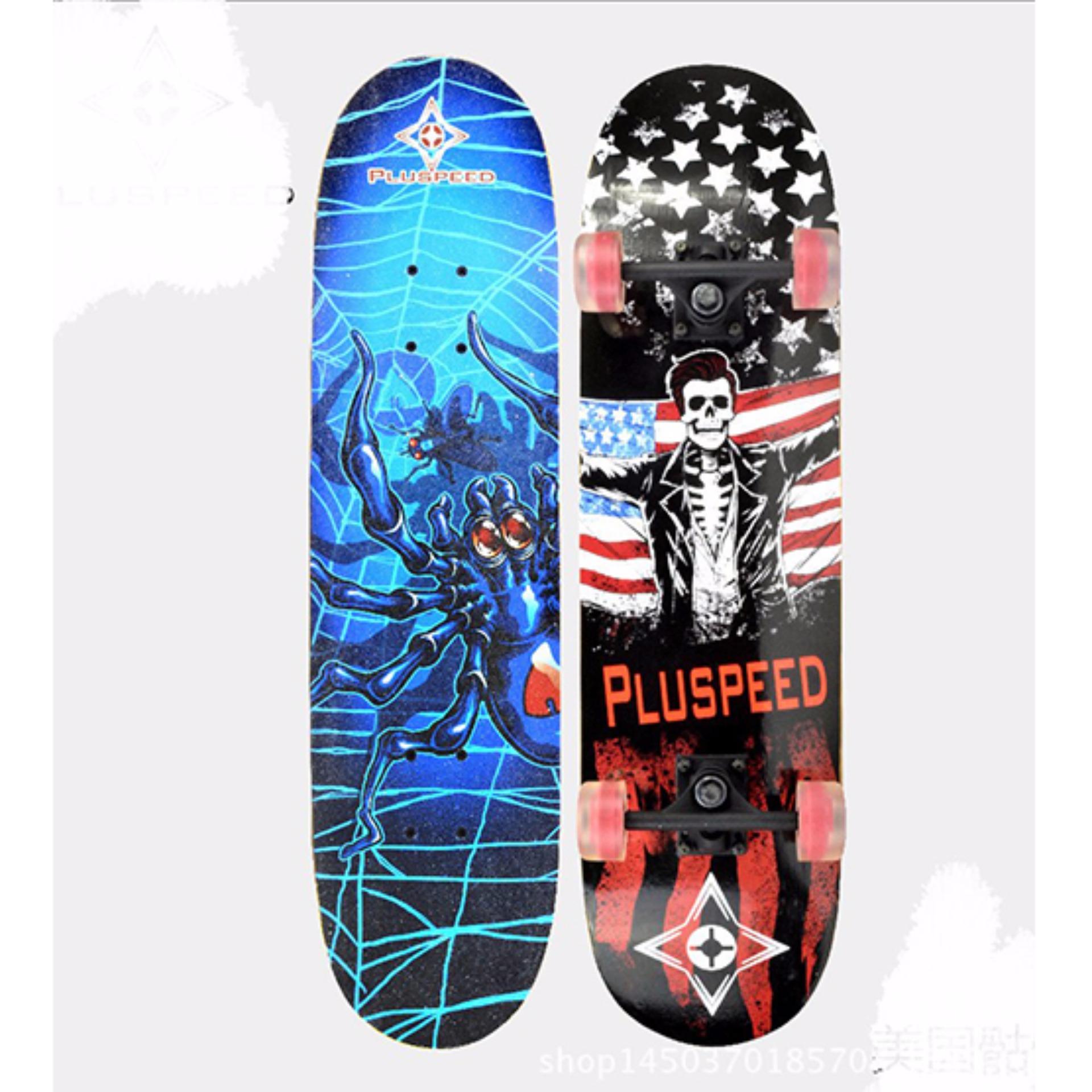 Ván trượt Skateboard cỡ lớn tiêu chuẩn thi đấu (Bánh xe có đèn LED)